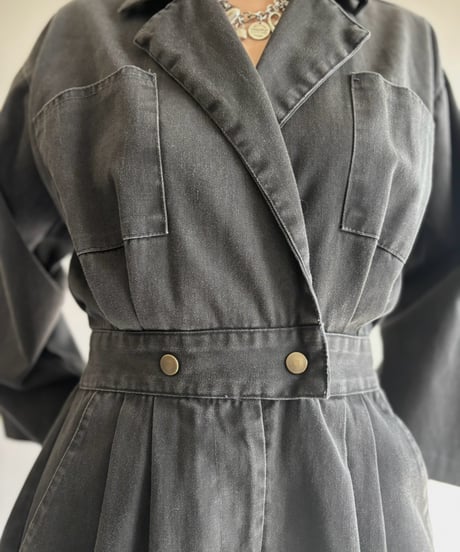 【USED】 Two-Tuck Cotton Jump Suit / 261024-011