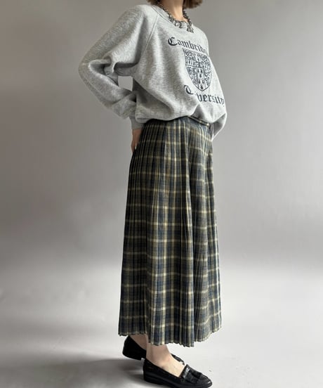 【USED】 Check Pattern Pleats Skirt / 261031-014