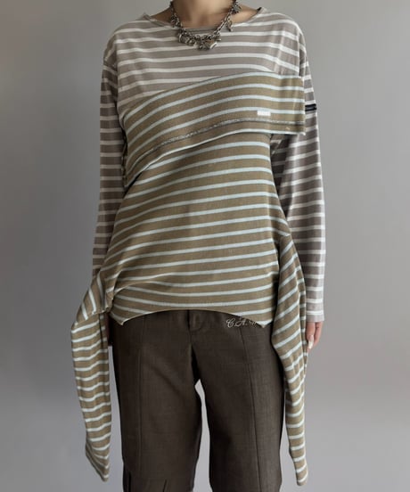 【Chinatsu Aoyama】 Patchwork Border Top  /  2601022-031