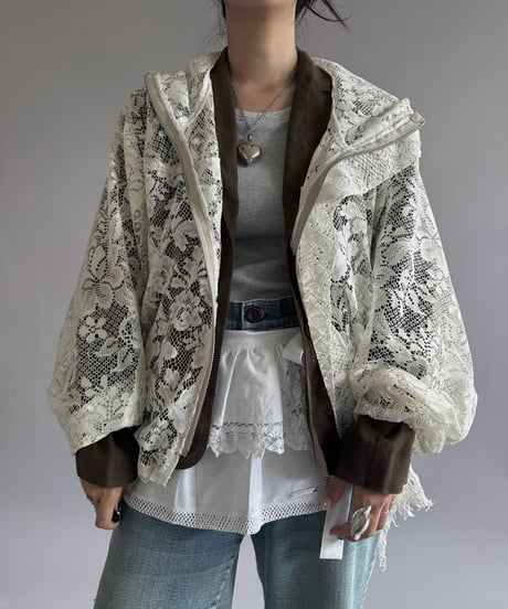 【RE;CIRCLE】RE Lace Hooded Jacket / 260914-001