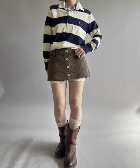 【USED】 RALPH LAUREN SPORT Stripe Rugger Shirt / 261017-026