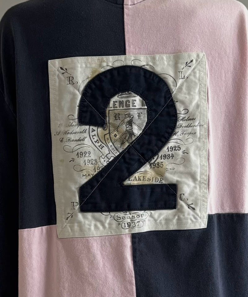USED】 90's Polo Ralph Lauren Paneled Rugby Shi