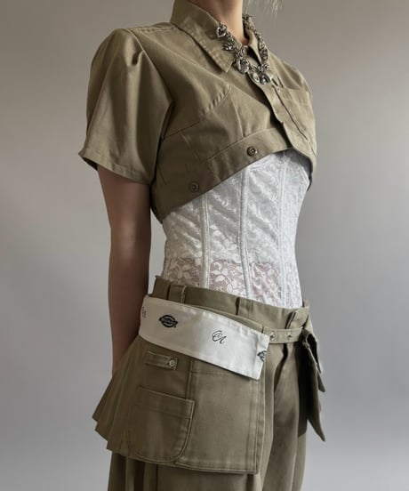【Chinatsu Aoyama】 RE Makers Shirt Khaki / 260813-020