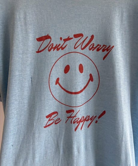 【USED】 Made in USA 80's Don't Worry Be Happy T-Shirt/ 260711-008