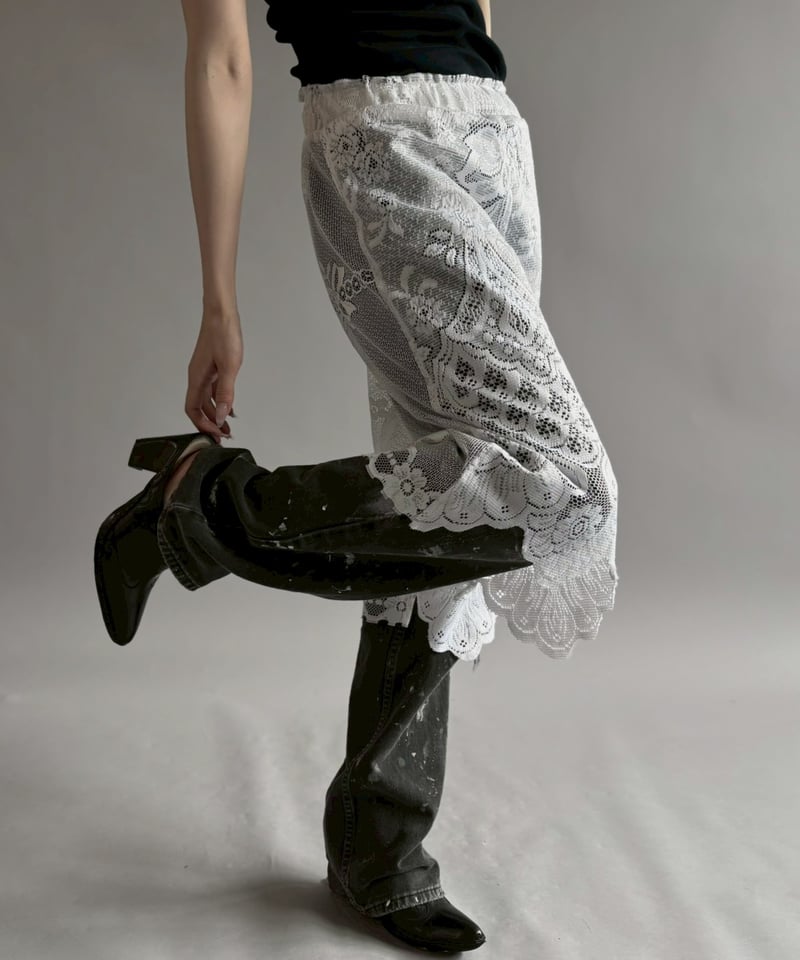 RE;CIRCLE】 RE Crochet Lace Wide Half Pants / 2