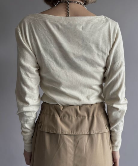 【RE;CIRCLE】 RE Under Wear Boat Neck Shirt  / 261015-022