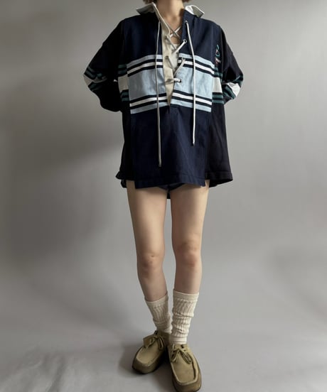 【RE;CIRCLE】 RE Lace-Up Rugger Shirt  /261015-010