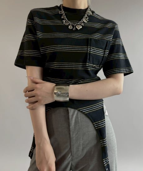 【RE;CIRCLE】RE Multi Border Leotard Top / 260713-001