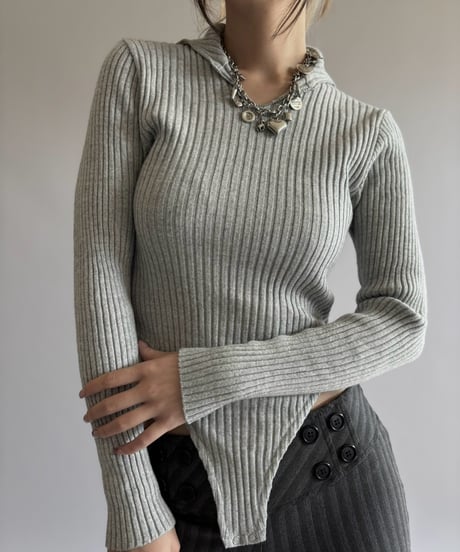 【RE;CIRCLE】 RE Rib Knit Leotard Top /261001-019