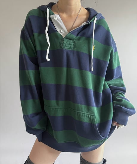 【USED】 Polo by Ralph Lauren Hooded Rugger Shirt / 260905-002