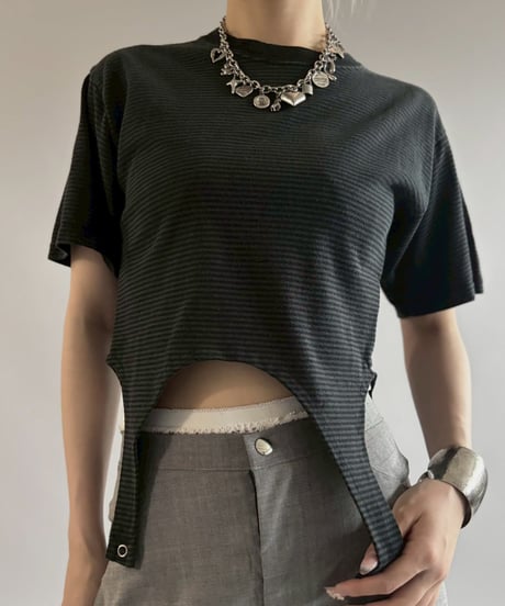 【RE;CIRCLE】RE Multi Border Leotard Top / 260713-002