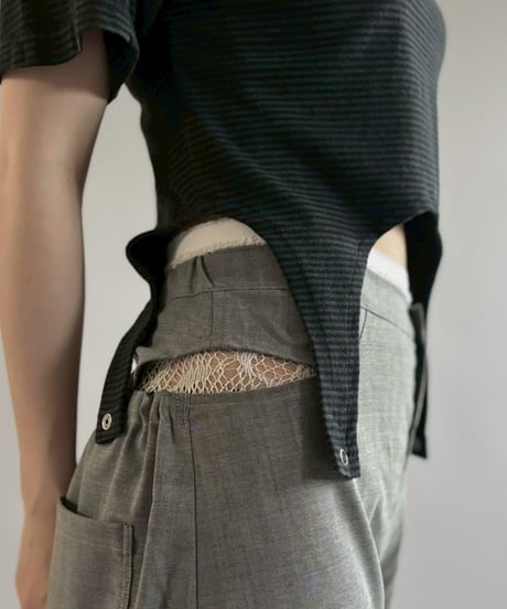 【RE;CIRCLE】RE Multi Border Leotard Top / 260713-002