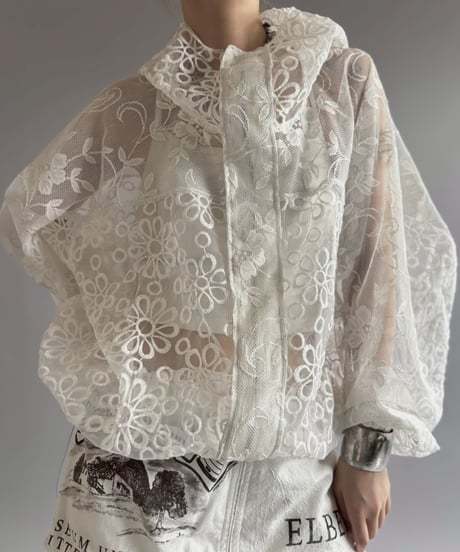 【RE;CIRCLE】RE Crochet  Hooded Blouson / 260709-014