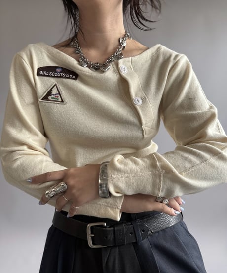 【RE;CIRCLE】 RE Under Wear Boat Neck Shirt  / 261019-005