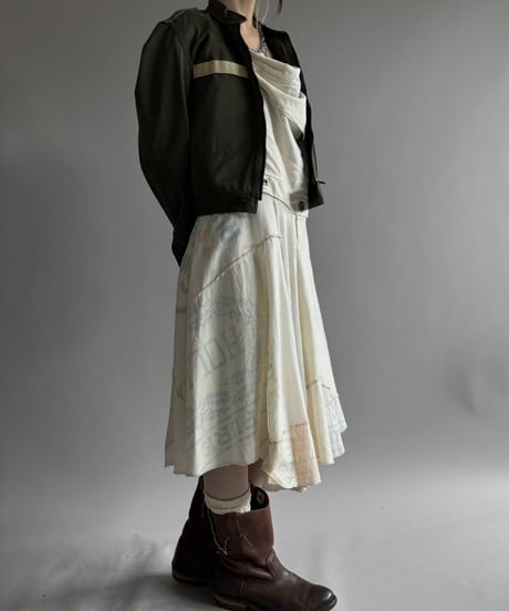 【USED】 Printed Canvas Flare One-Piece / 260926-009