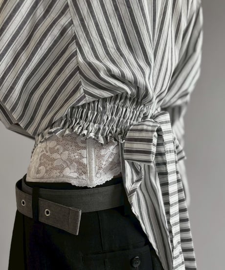 【RE;CIRCLE】RE Leotard Stripe Shirt / 260713-005