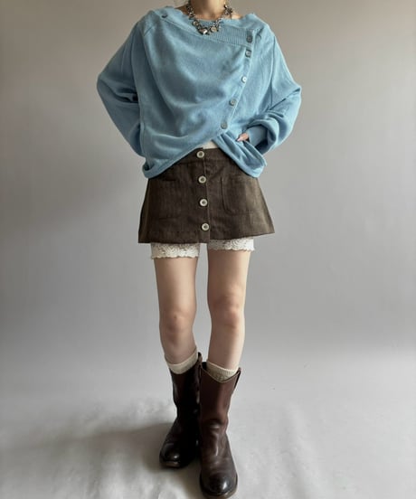 【RE;CIRCLE】 RE Deformed Acrylic Cardigan / 261005-009