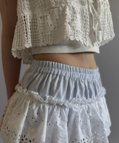 【RE;CIRCLE】  RE Crochet Mini Skirt / 260810-036