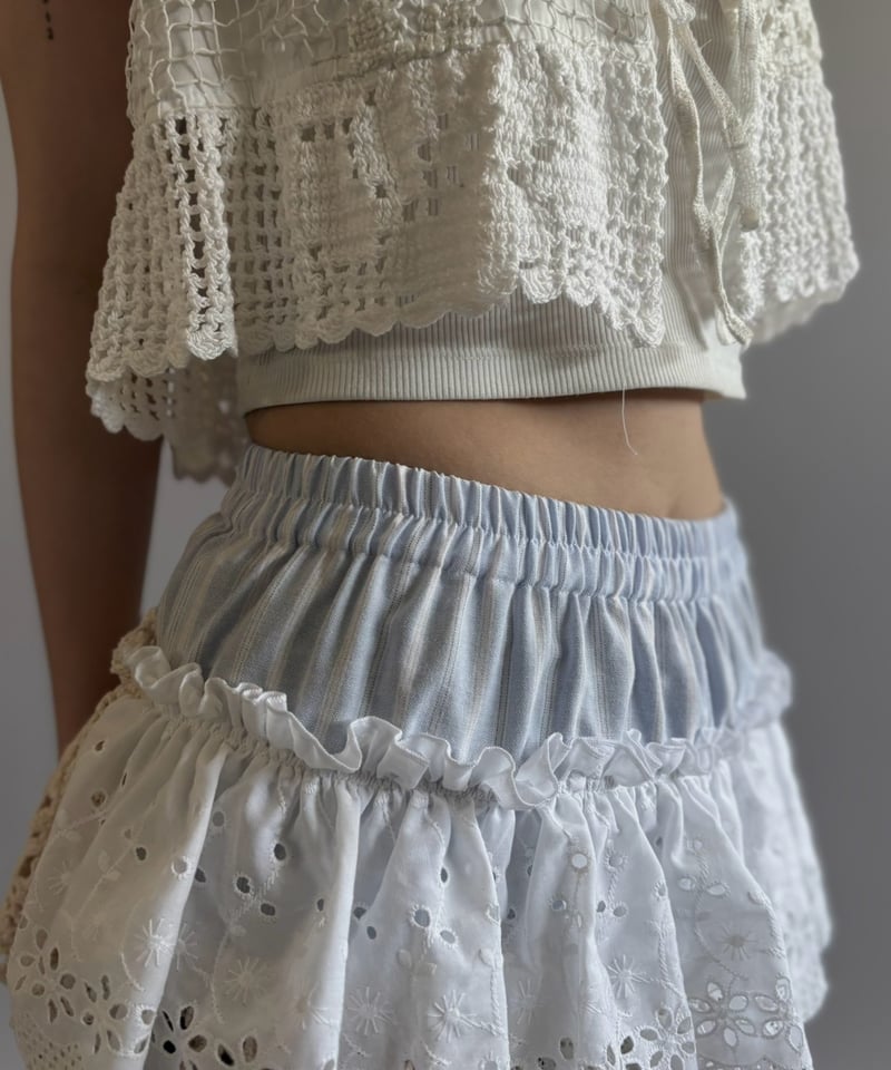 RE;CIRCLE】 RE Crochet Mini Skirt / 260810-036