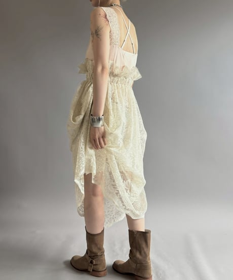 【RE;CIRCLE】RE Crochet Camisole＋Lace One-Piece / 260709-006