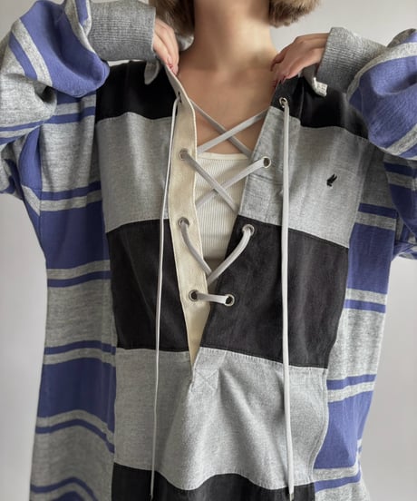 【RE;CIRCLE】 RE Lace-Up Rugger Shirt  /261015-008
