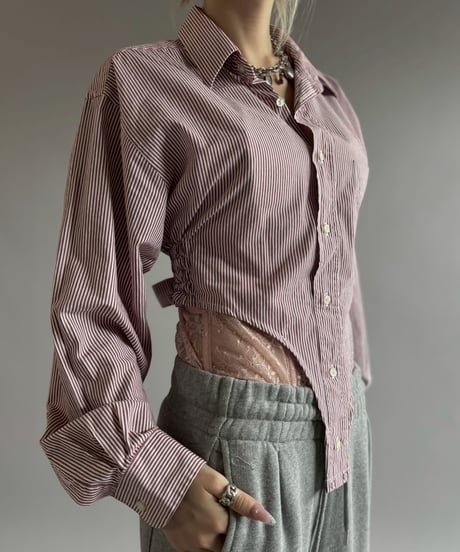 【RE;CIRCLE】RE Leotard Stripe S/S Shirt / 260713-008