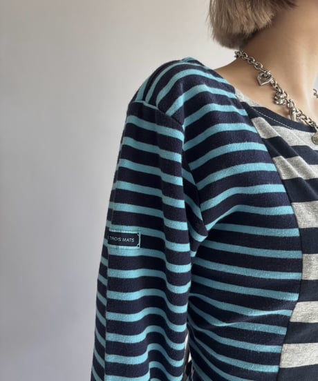 【Chinatsu Aoyama】 Patchwork Border Top  /  2601022-003