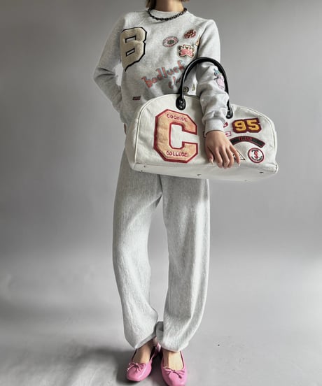 【RE;CIRCLE】 RE French Bedcover Boston Bag Wappen Ivory /261026-028