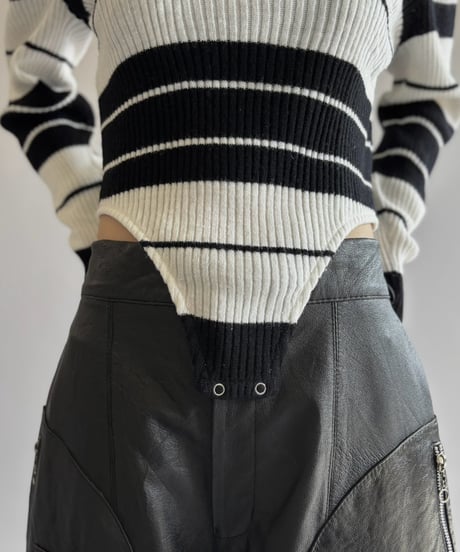 【RE;CIRCLE】 RE Rib Knit Leotard Top /261001-022