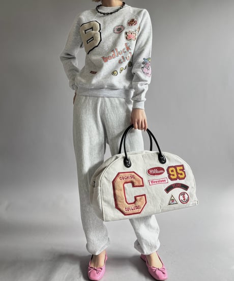 【RE;CIRCLE】 RE French Bedcover Boston Bag Wappen Ivory /261026-028