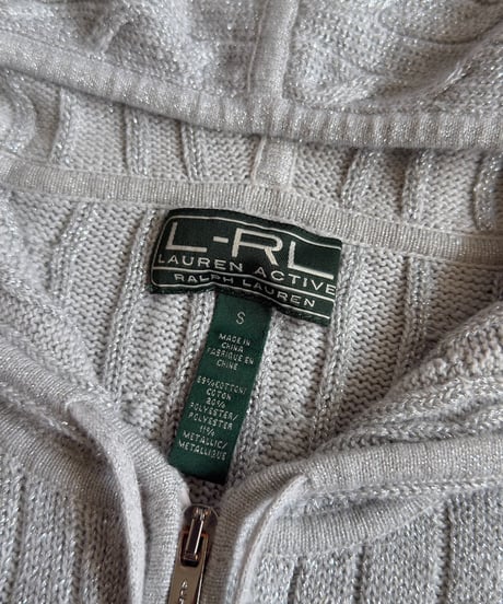 【USED】 Lauren Active S/S Lame Knit Zip Parka / 260905-022