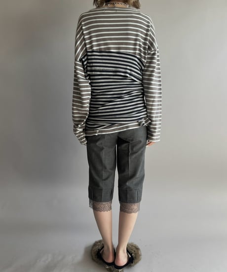 【Chinatsu Aoyama】 Patchwork Border Top  /  2601022-033