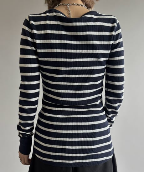 【USED】 GAP Striped Thermal L/S Tee / 261003-014