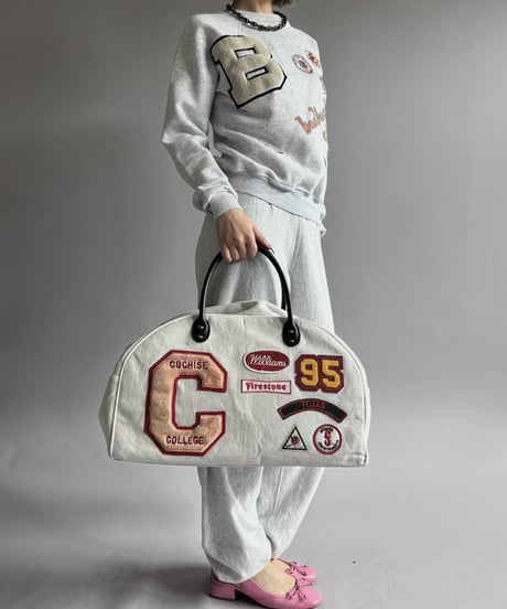 【RE;CIRCLE】 RE French Bedcover Boston Bag Wappen Ivory /261026-028