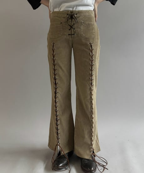 【RE;CIRCLE】 RE Lace-up Cords Pants / 261008-016