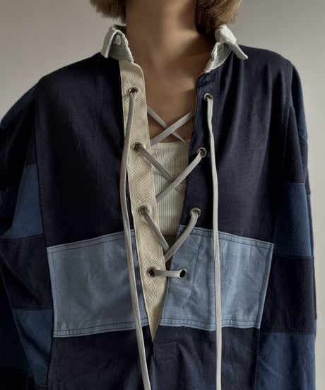 【RE;CIRCLE】 RE Lace-Up Rugger Shirt  /261015-011