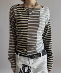 【Chinatsu Aoyama】 Patchwork Border Top  /  2601022-008