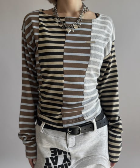 【Chinatsu Aoyama】 Patchwork Border Top  /  2601022-008
