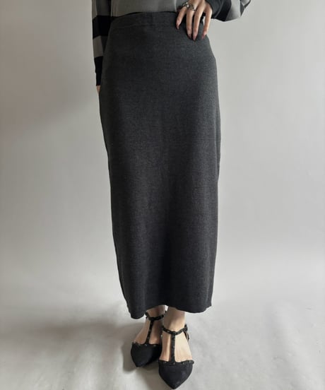 【USED】 Side Button Knit Skirt /261003-003