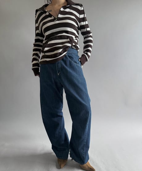 【USED】 Lauren Active Design Border Thermal Top / 260905-012