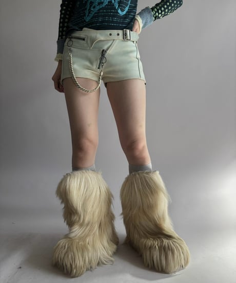 【USED】 Riders Style Leather Short Pants / 261024-010