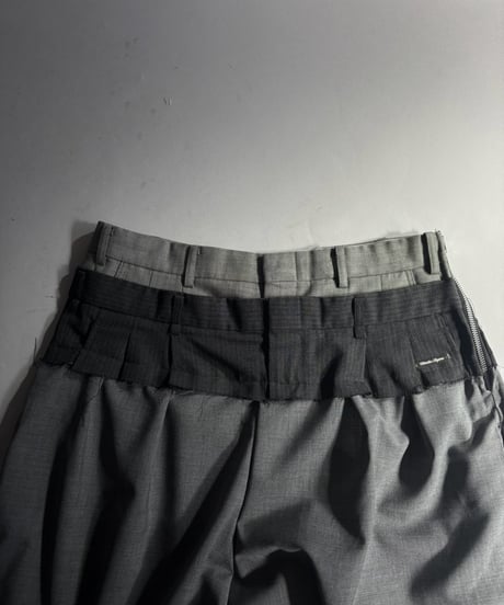 【Chinatsu Aoyama】 Suit Frill Wide Pants  /  2601022-044