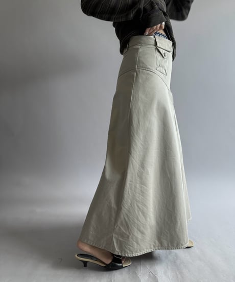 【USED】 Cotton Chino Long Skirt / 260905-023