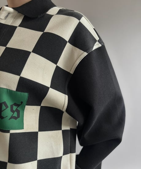 【USED】 PLEASURES Checker Flag Polo Shirt / 261003-020