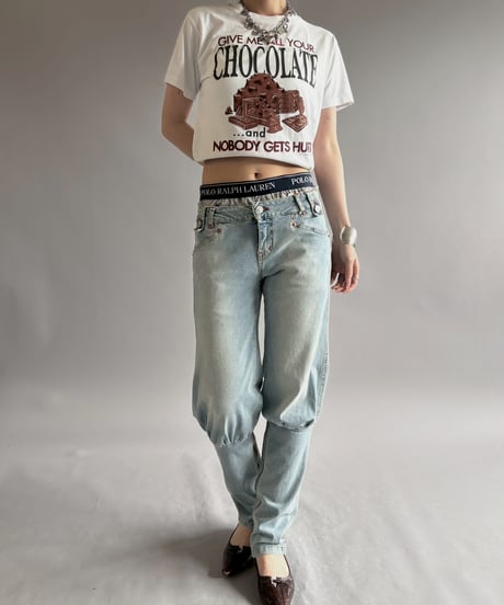 【USED】 Made in USA 80~90's Hanes CHOCOLATE T-Shirt / 260725-028