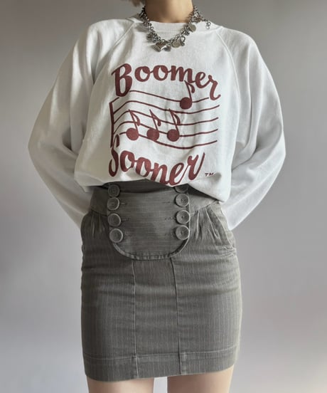 【USED】 80's Hanes Note Print Sweat / 261024-001