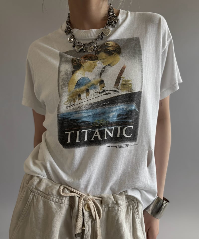 TITANIC 86周年記念シルバー USED】 Made in USA 90's TITANIC T-Shirt / 26080