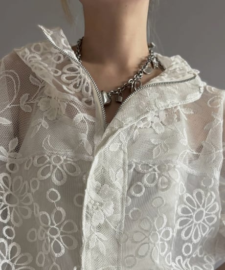 【RE;CIRCLE】RE Crochet  Hooded Blouson / 260709-014