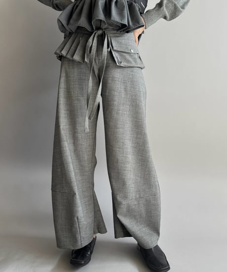 【Chinatsu Aoyama】 Suit Barrel Leg Pants  /  2601022-037