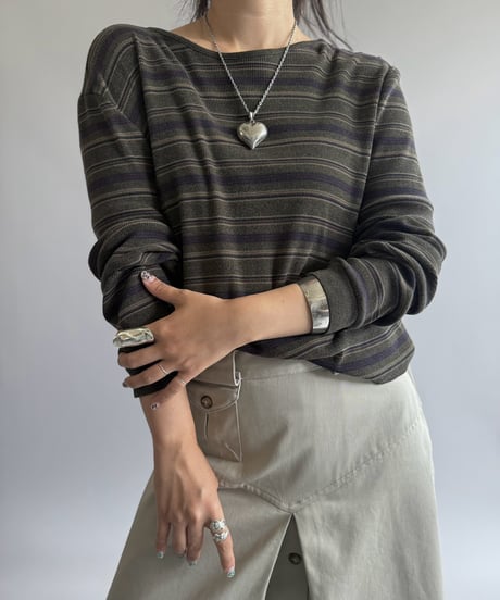 【USED】 Lauren Ralph Lauren Border Knit Top / 260905-024